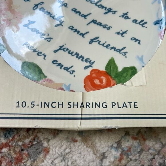 NWT Molly Hatch Sharing Plate 10.5” Ceramic Floral Decorative Plate New in Box - Picture 5 of 8